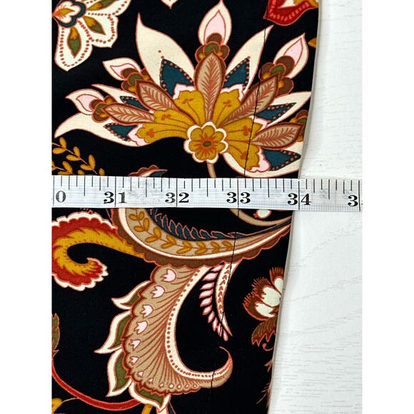 Cynthia Rowley Floral Dress Black Brown Floral Print Bows Bohemian Indie Size S - Picture 8 of 8